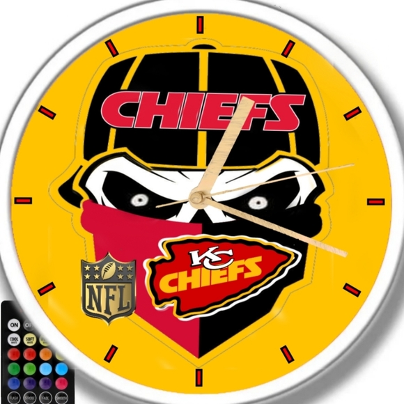 COPY - Kansas City Chiefs football clock - Picture 2 of 3